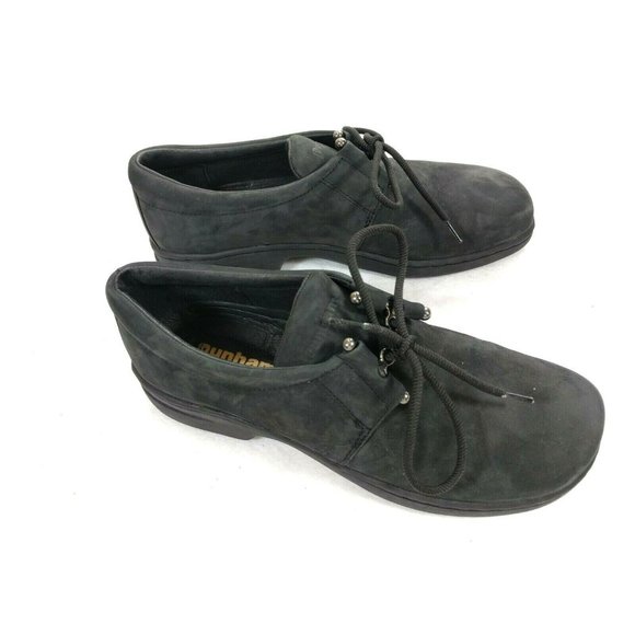 DUNHAM BLACK SUEDE LEATHER Lace Shoes Sz 8.5 AA main image 4